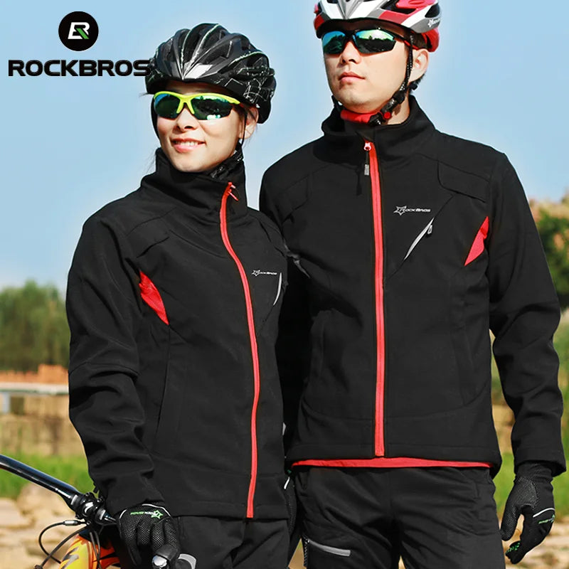 ROCKBROS Winter Cycling Set Thermal Bicycle Wear Cycling Uniform Clothing Men Women Keep Warm Windproof Jersey Set Cycling Suit