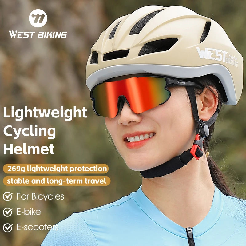 WEST BIKING Ultralight Cycling Helmets New Bicycle Helmet for Men Women Racing Bike Equipments MTB Helmet Safety Cycling Cap